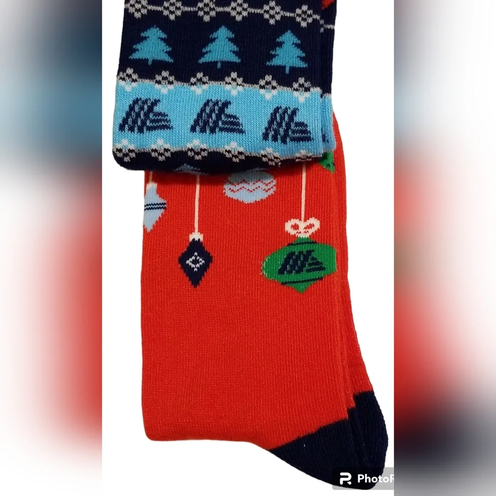 🧦Aldi, 🧦Ladies Holiday Crew Socks,‎ 2 pair, NWT, sz 4-10